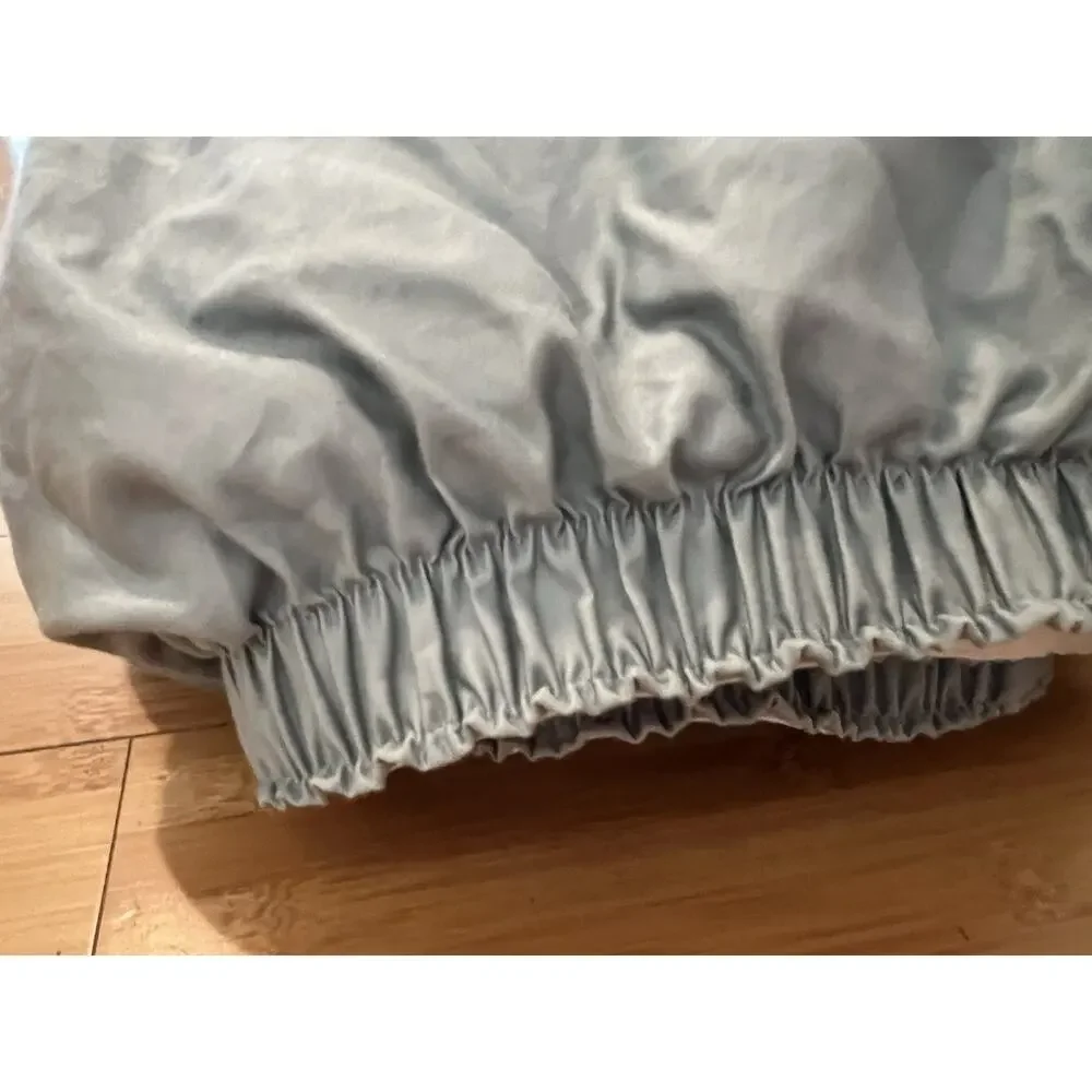 Wamsutta Dream Zone Sateen 100% Pima Cotton Light Blue Fitted Sheet Cal King